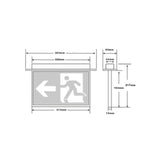 3A-Lighting Emergency Lights Recessed Emergency LED Exit Sign Light W363mm Lights-For-You 0024-SP-2002 WH